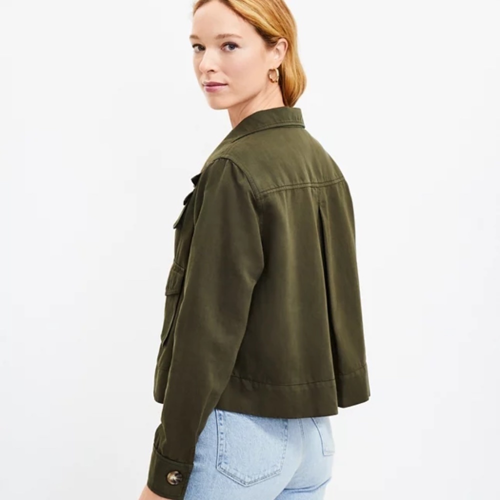LOFT Ann Taylor green utility jacket